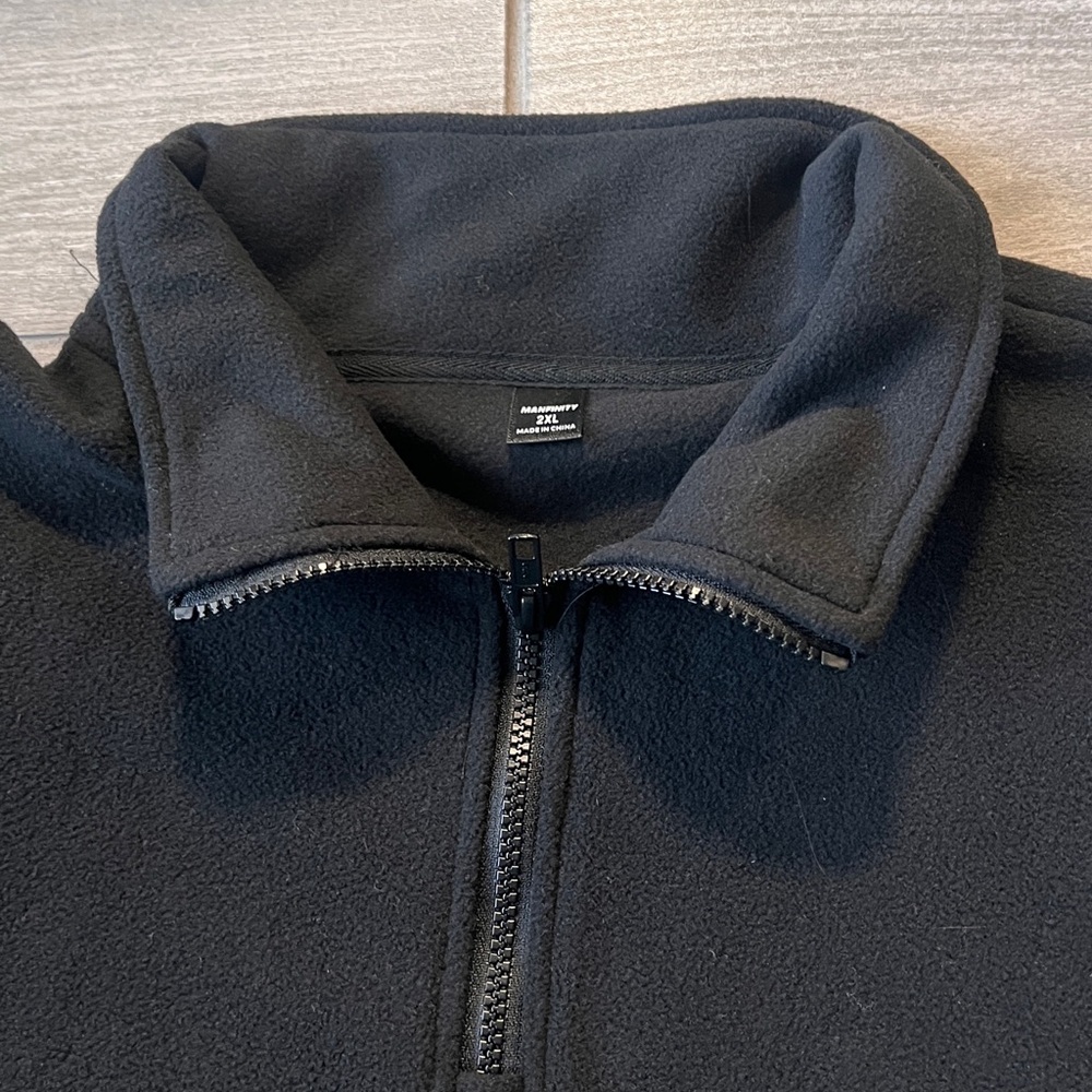 & Other Stories Black Zip-Up Sweater